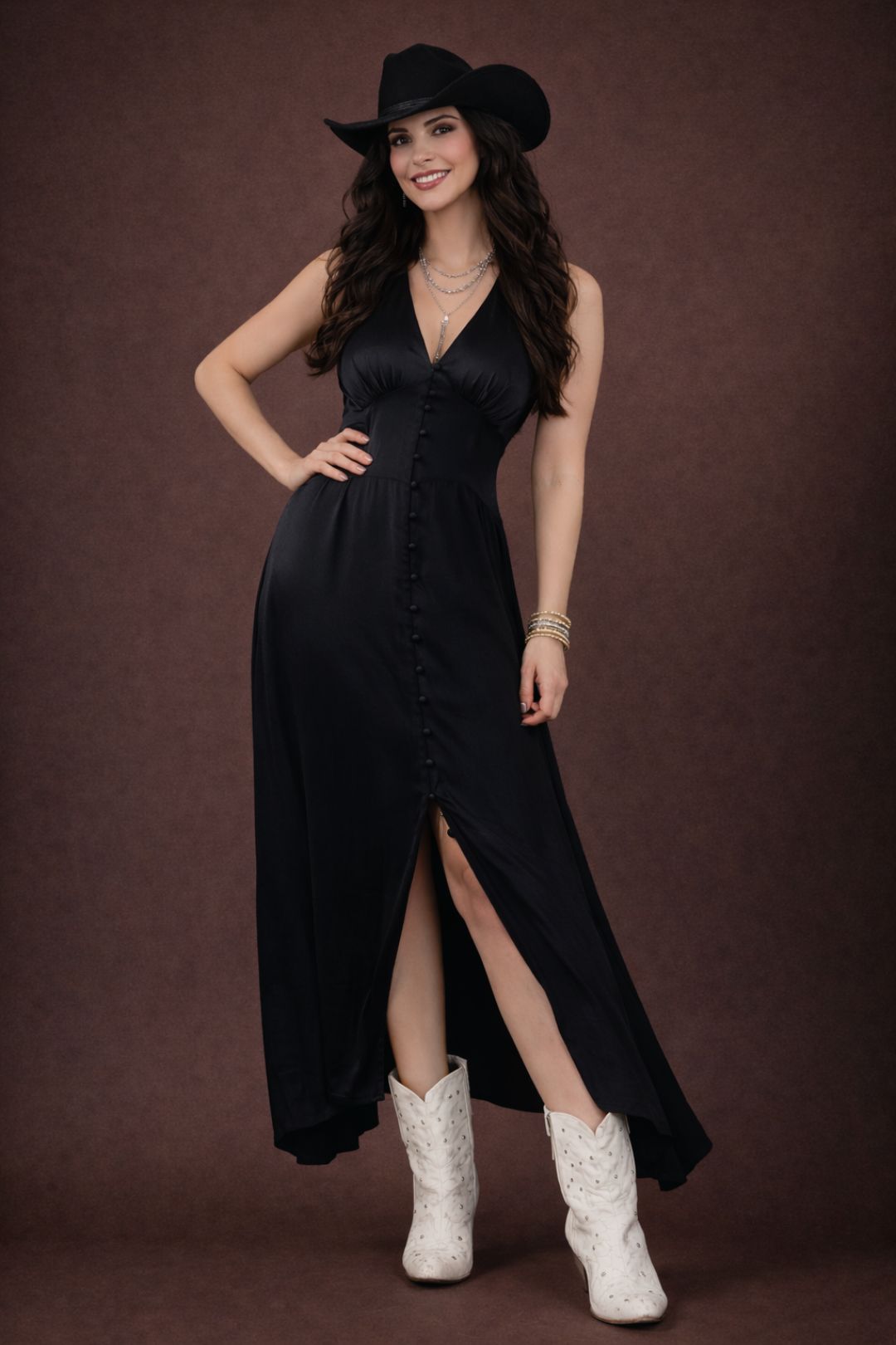 Black Satin Dress
