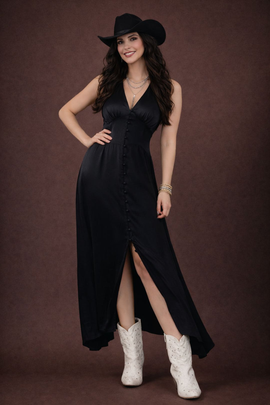 Black Satin Dress