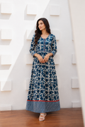 Indigo Hand Block Printed Pure Cotton Kurta
