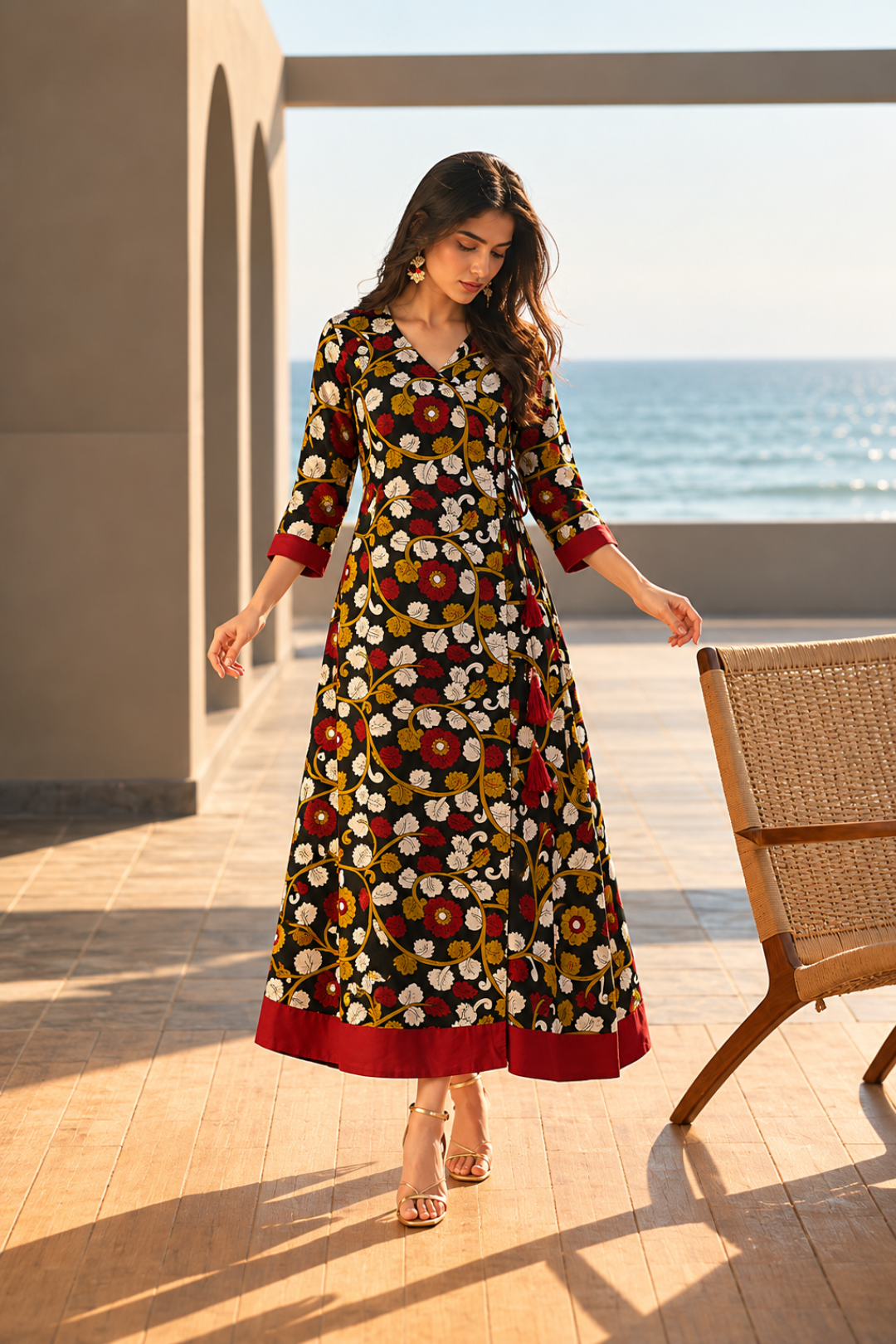 Multicolored Hand Block Printed Kurta