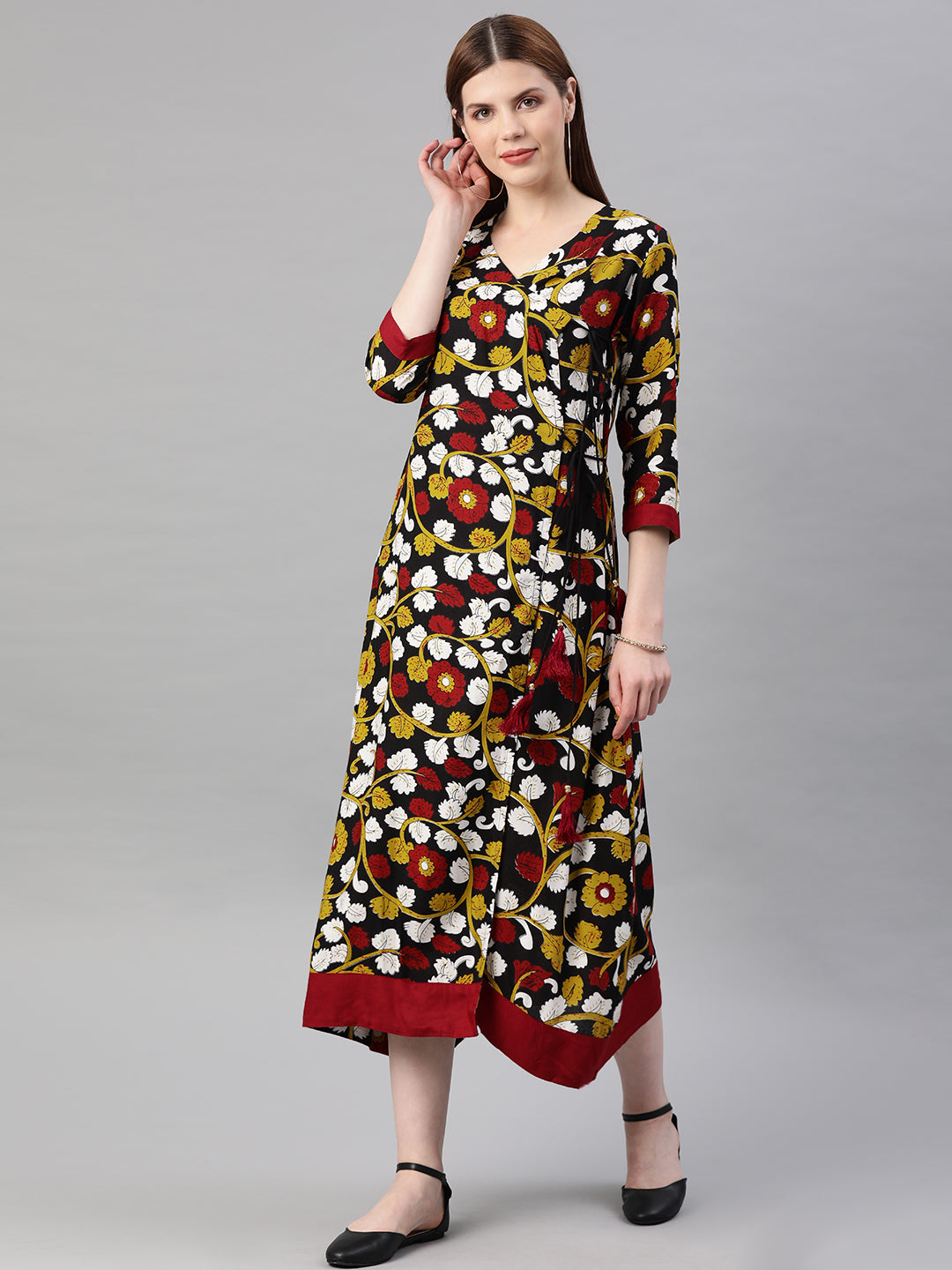 Multicolored Hand Block Printed Kurta