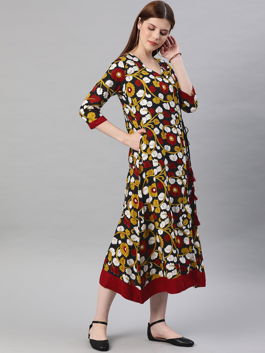 Multicolored Hand Block Printed Kurta
