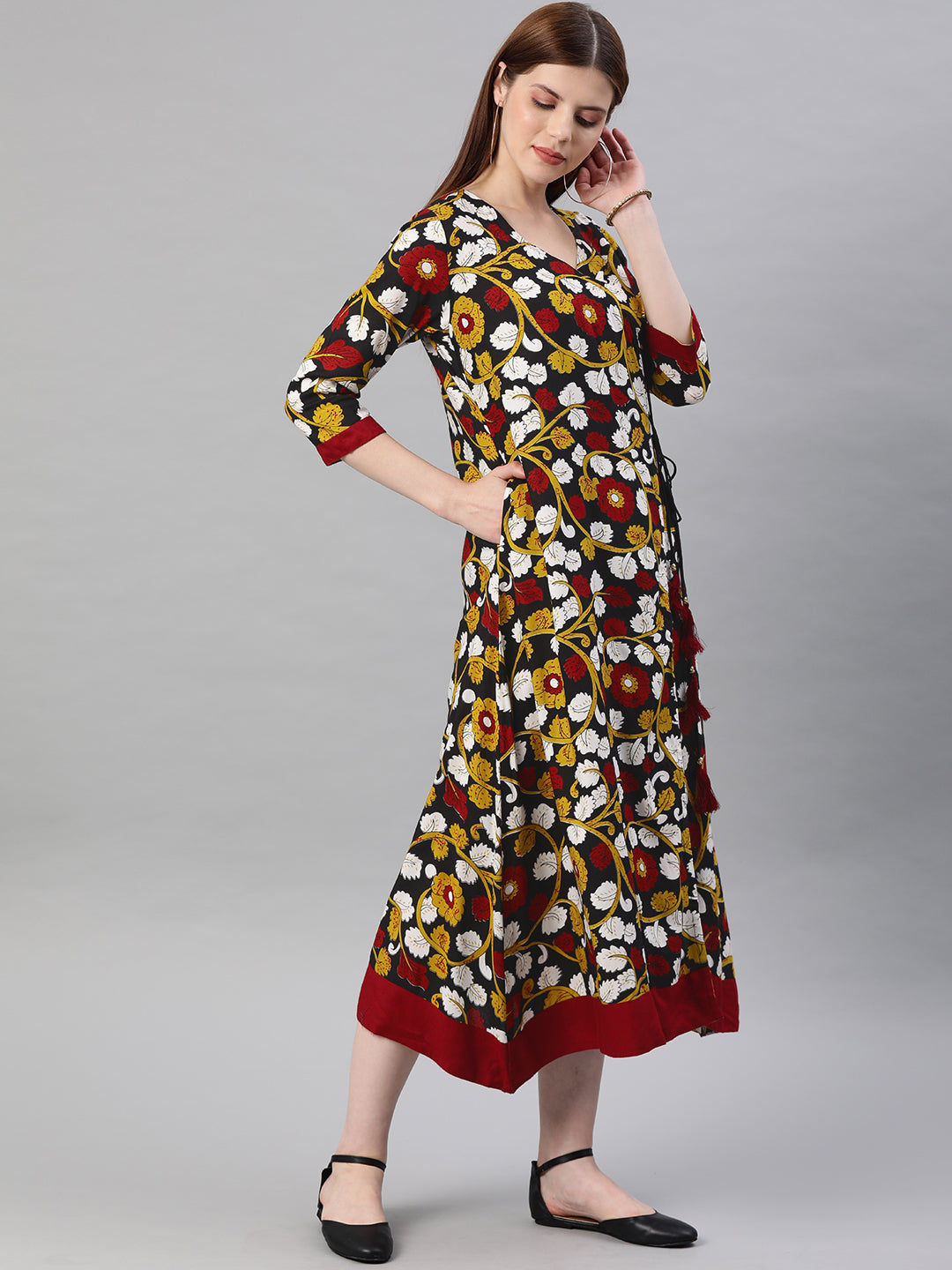 Multicolored Hand Block Printed Kurta