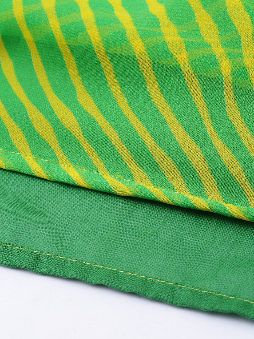 Green handcrafted georgette gota patti kurta palazzo set