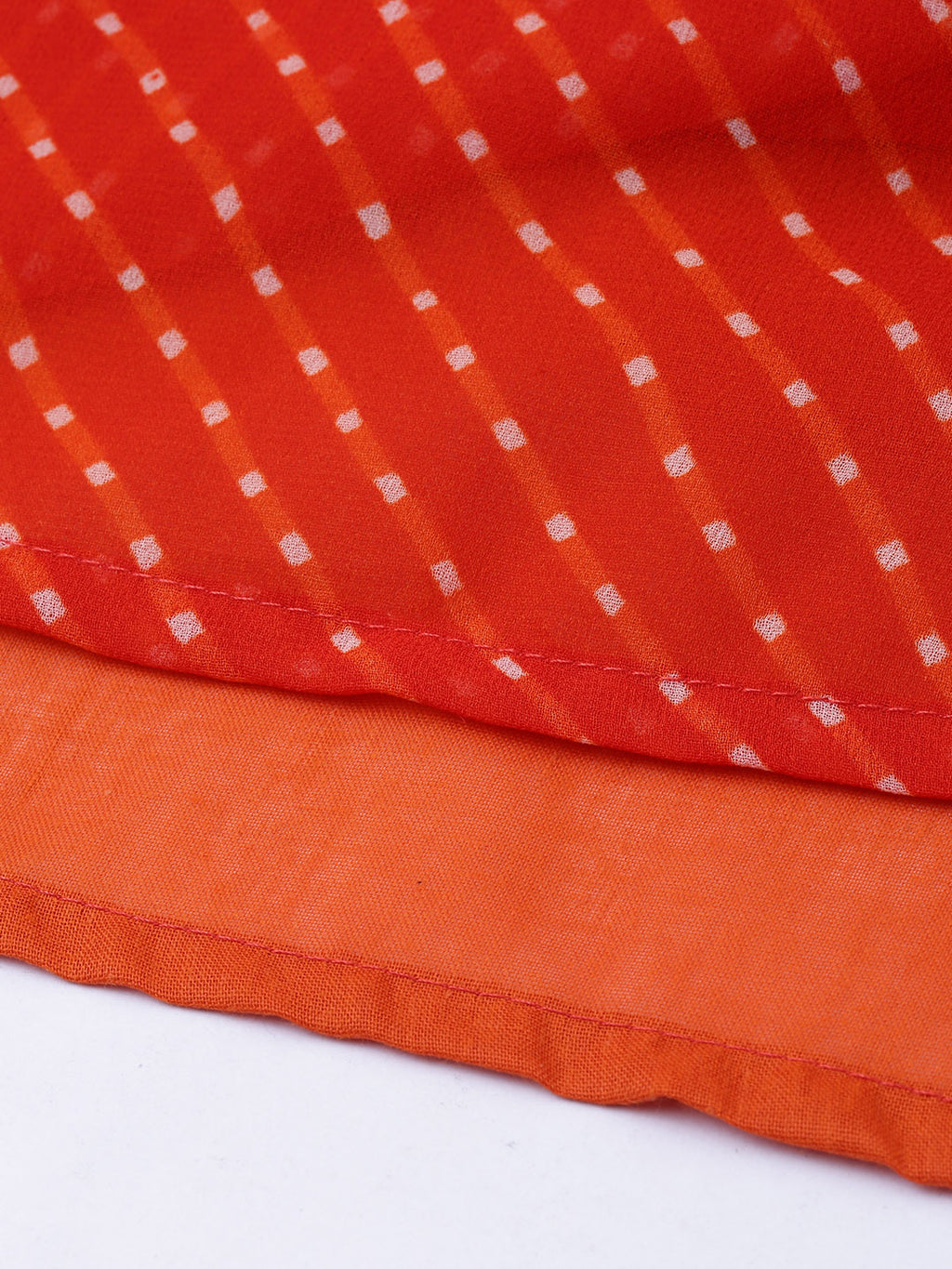 Orange Handcrafted Georgette gota patti kurta set