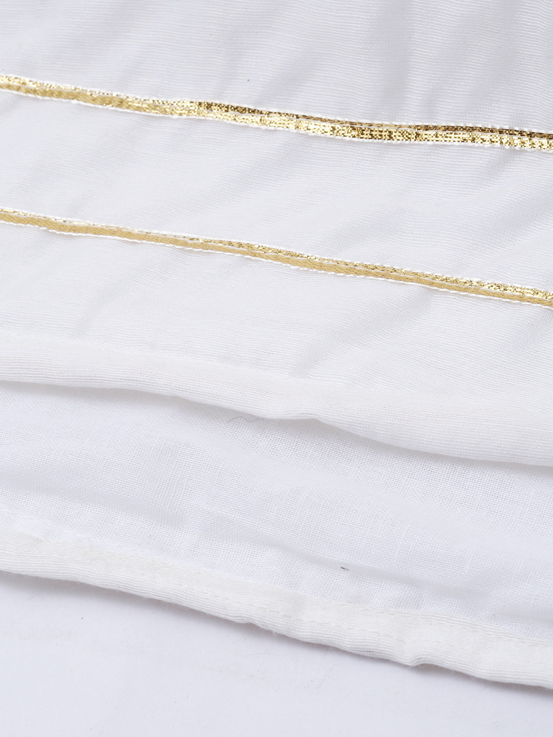 White Handcrafted Chanderi Gota Patti Kurta Set