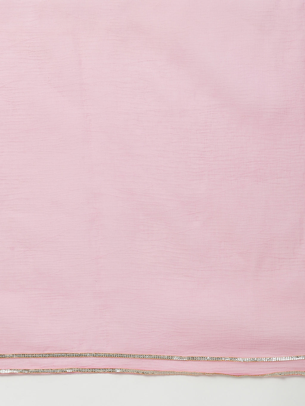 Pink handcrafted georgette gota patti leheriya kurta set with dupatta