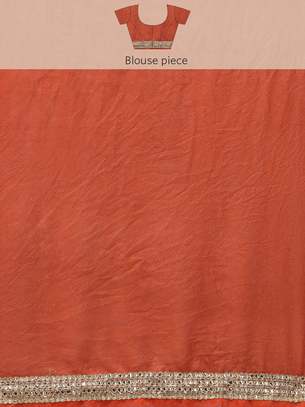 Orange Patchwork Bandhani Art Silk Lehenga Set With Dupatta