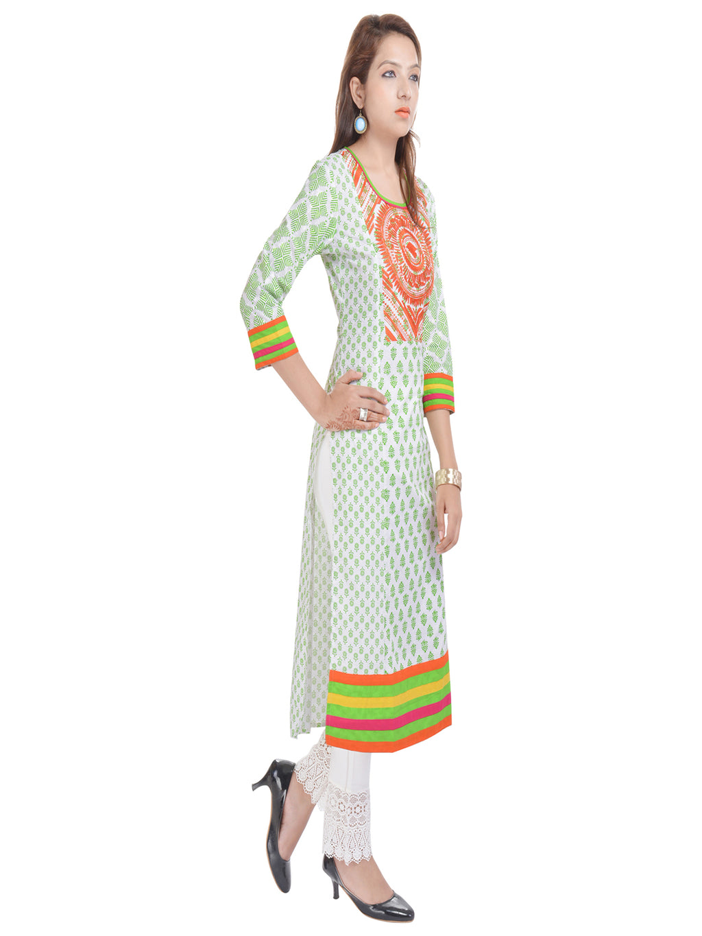 Women Ethnic Motifs Embroidered Thread Work Kurta