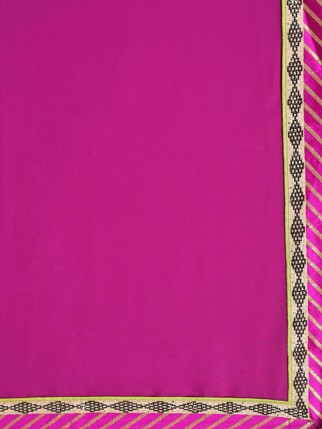 Purple Printed Poly Georgette Saree