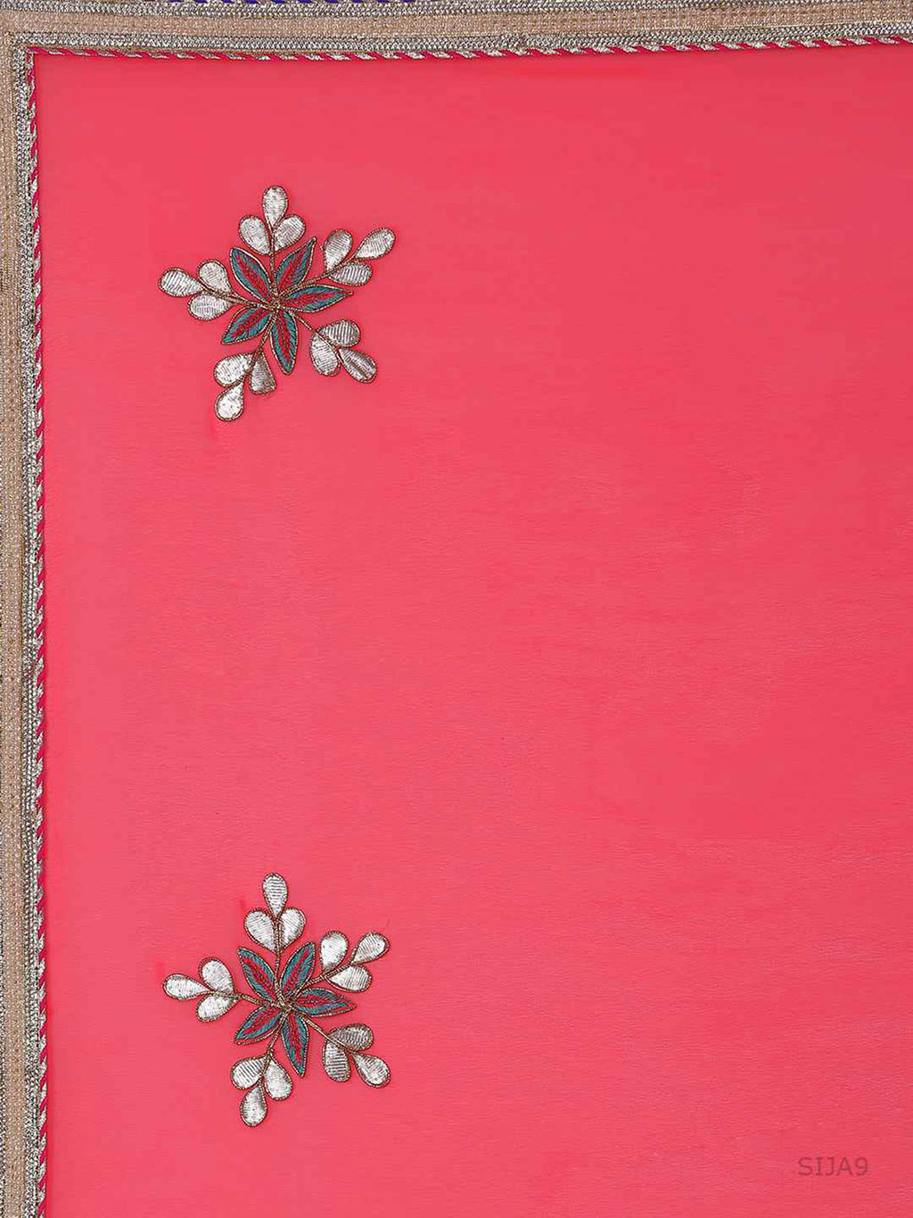Pink Gota Patti Work Georgette Saree
