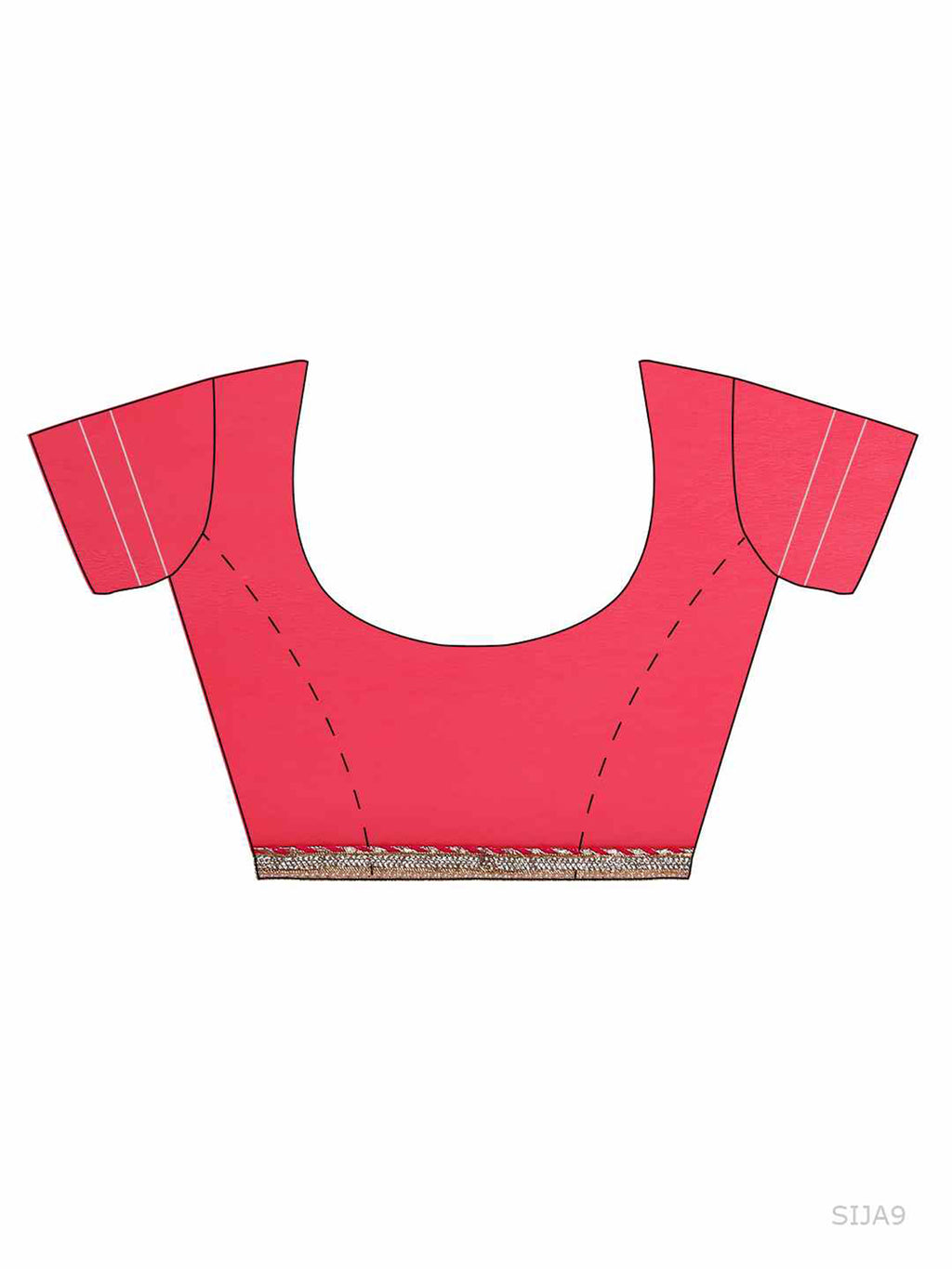 Pink Gota Patti Work Georgette Saree