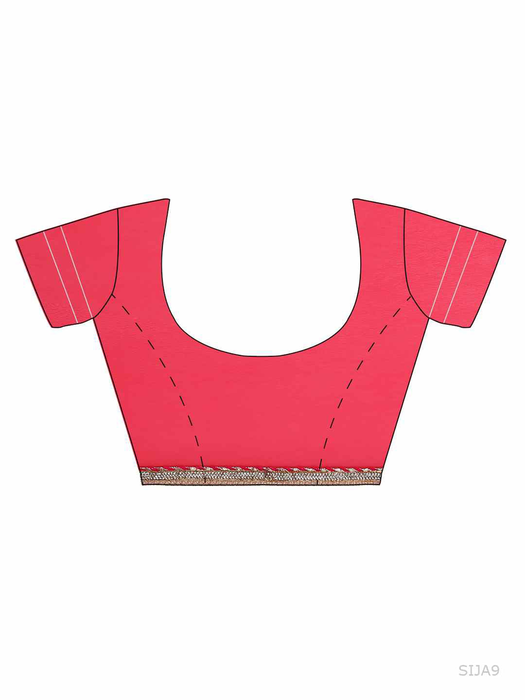 Pink Gota Patti Work Georgette Saree