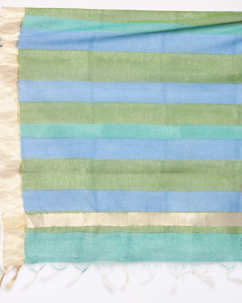 Off White Hand Block Printed Bagru Cotton Sustainable Saree