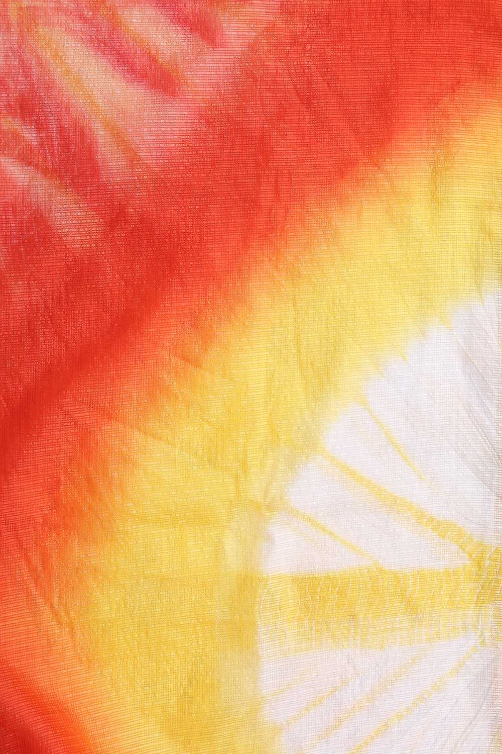 Yellow-Orange Shaded Art Silk Saree