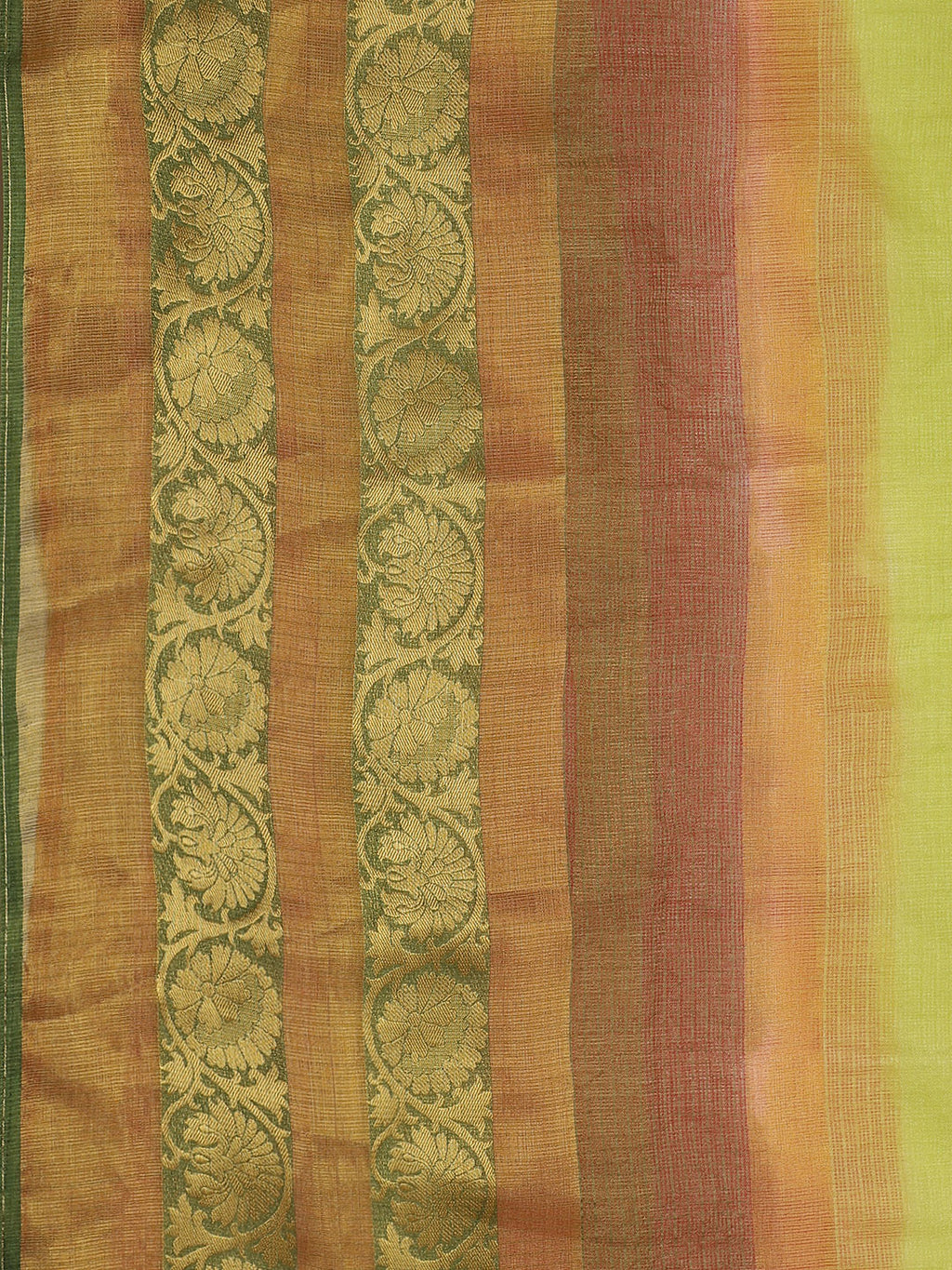 Green Zari Work Art Silk Saree