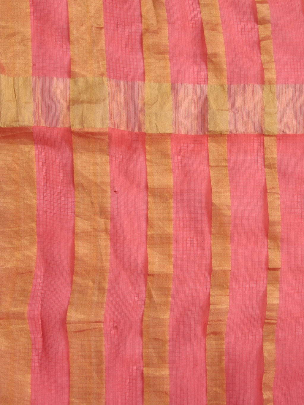 Red Zari Border Kota Doria Silk Saree