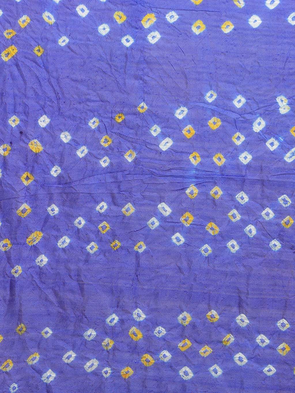 Green & Blue Printed Bandhani Zari Work Art Silk Saree