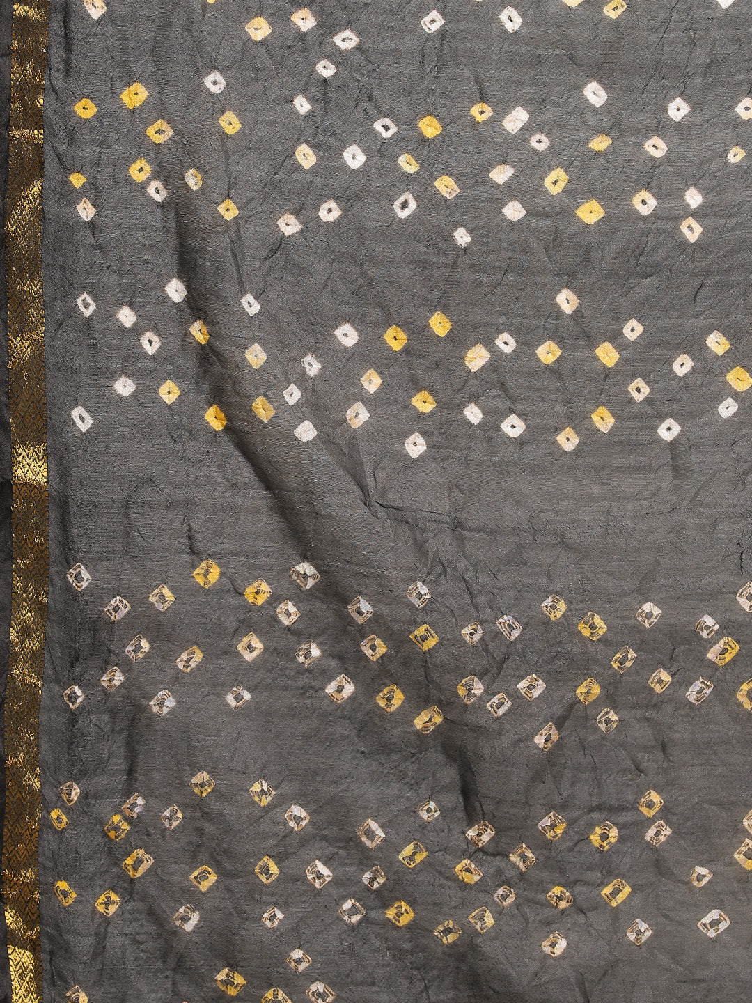 Red & Black Bandhani Art Silk Saree