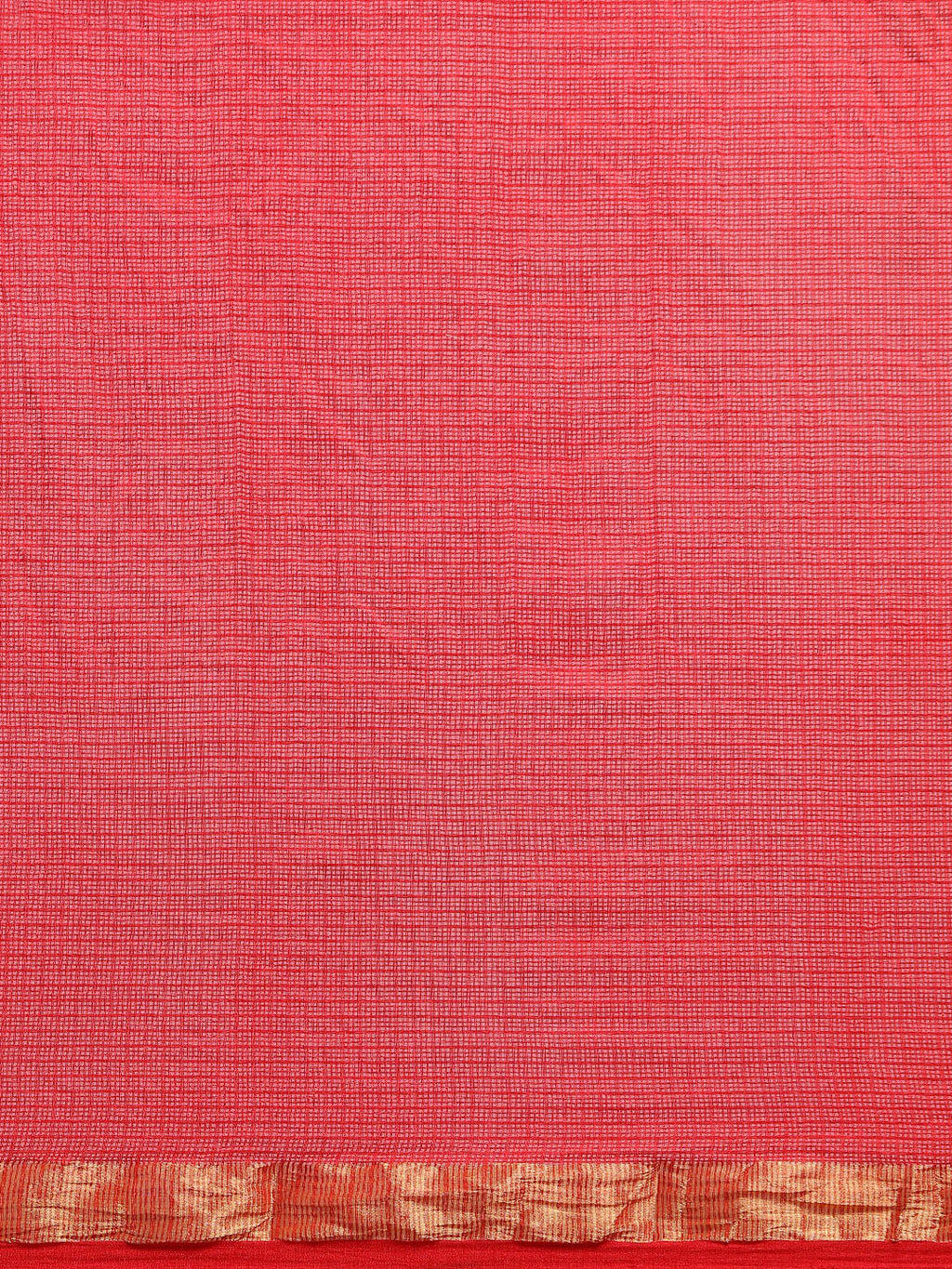 Black & Red Bandhani Kota Doria Silk Saree