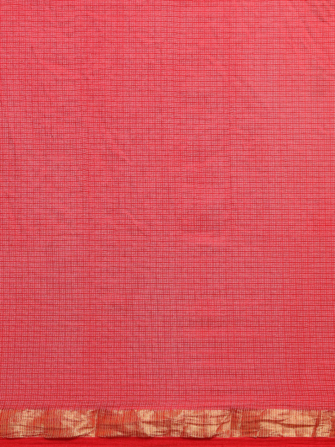 Black & Red Bandhani Kota Doria Silk Saree