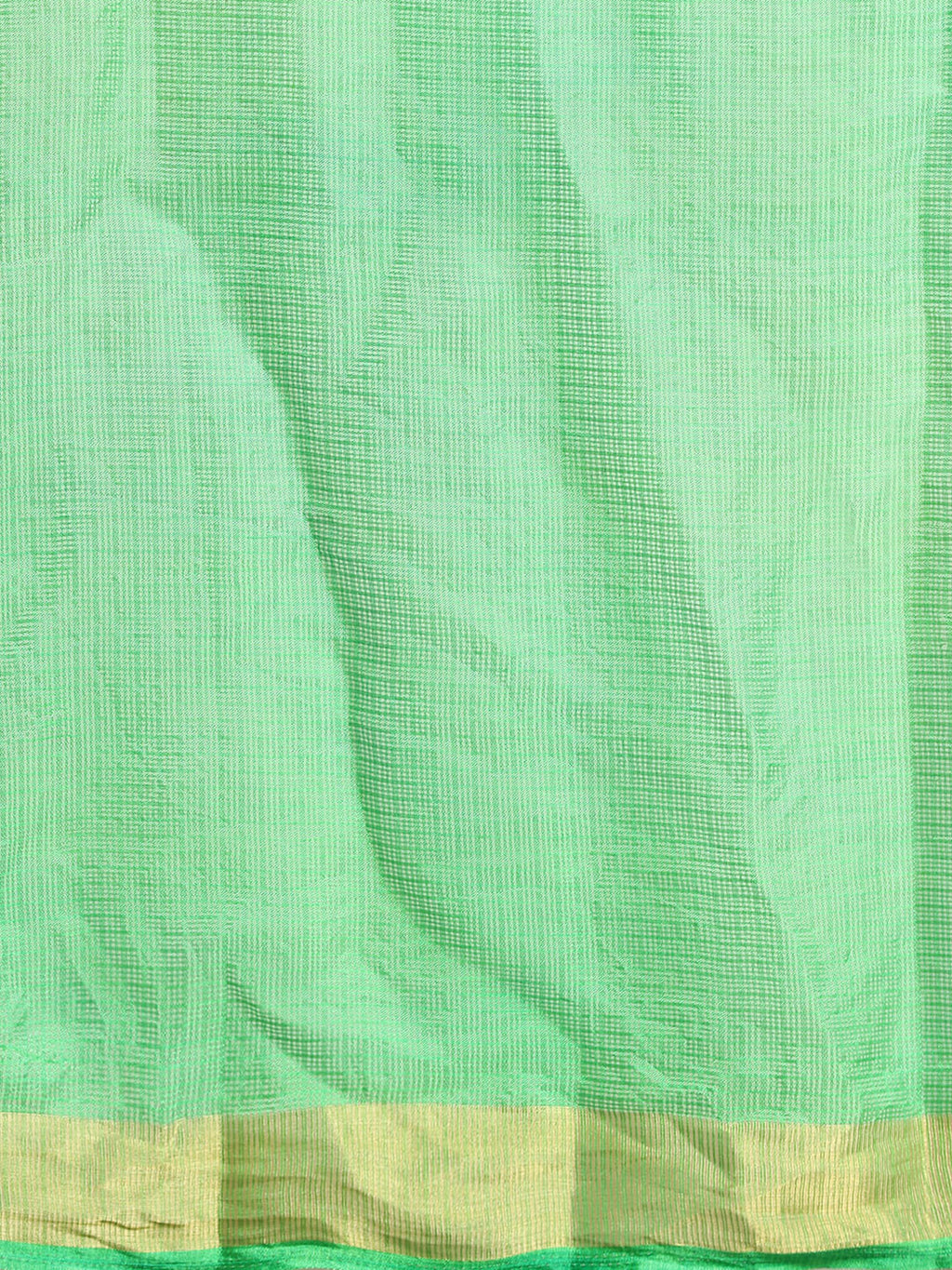 Pink & Green Printed Kota Doria Silk Saree