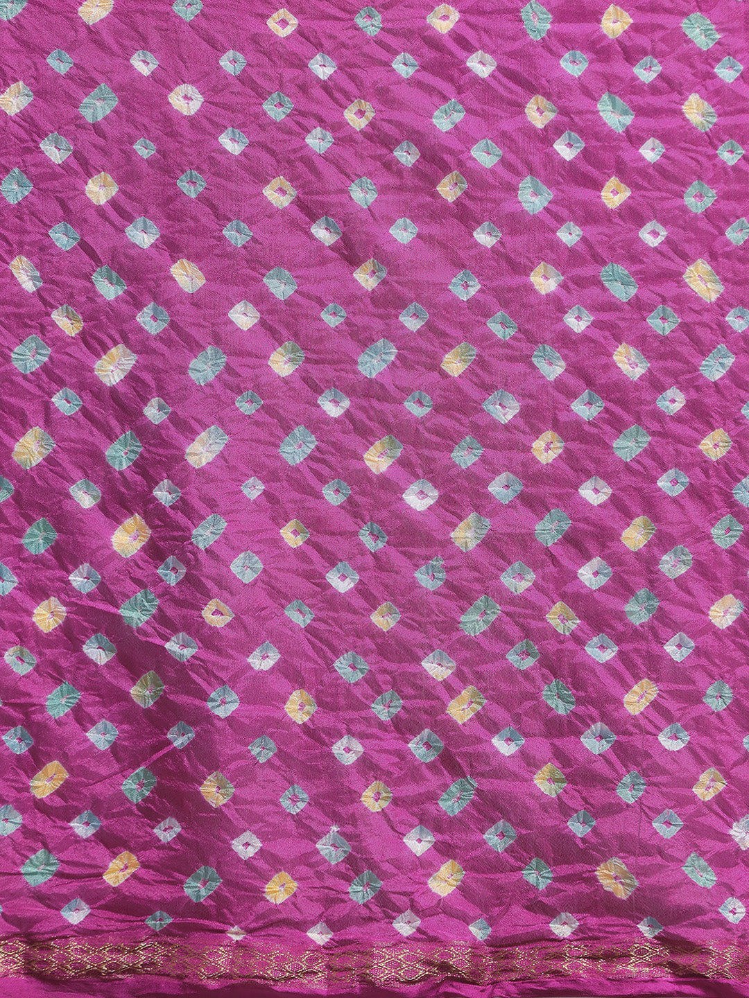 Purple Bandhani Art Silk Saree