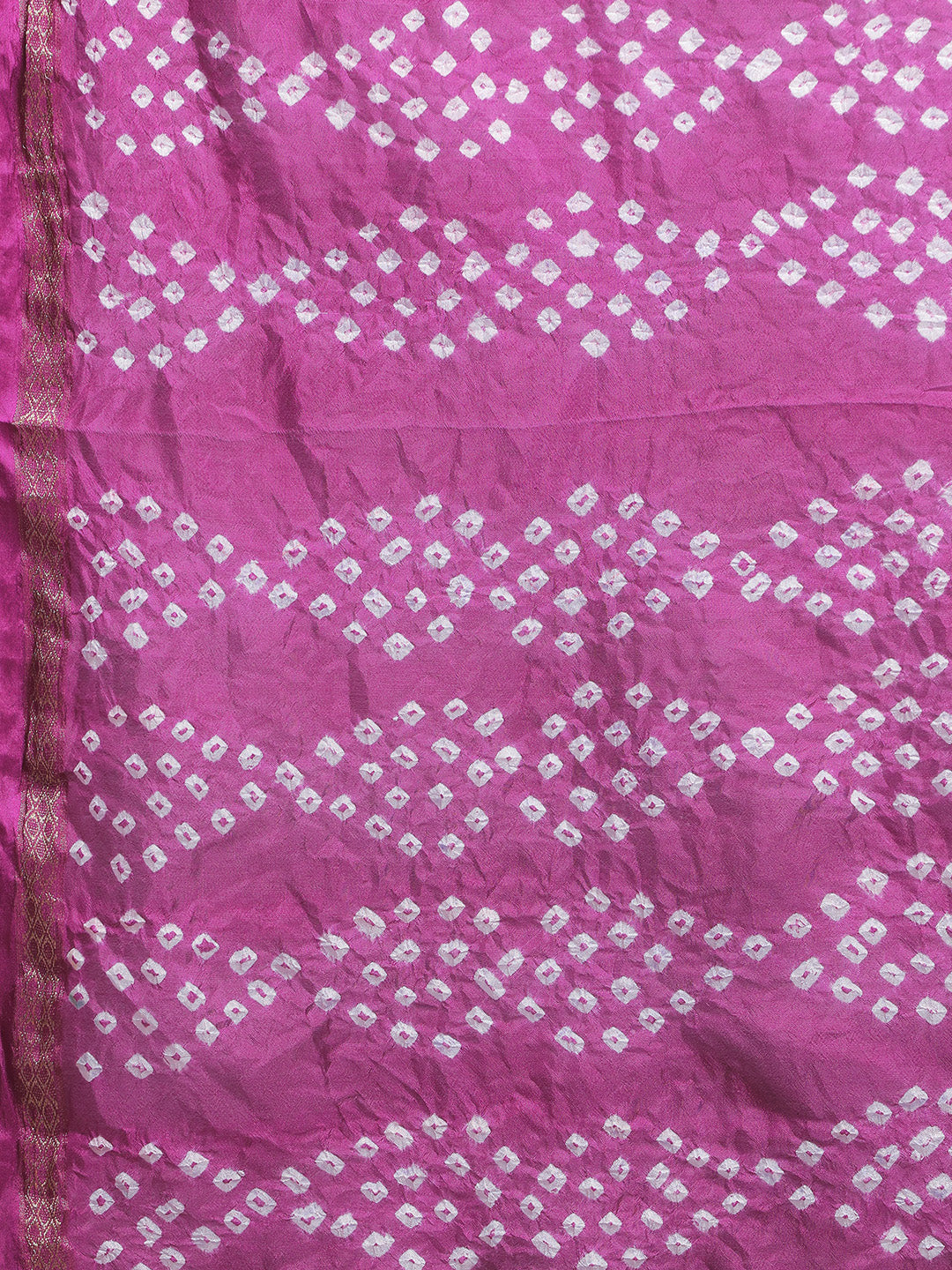 Purple Bandhani Art Silk Saree
