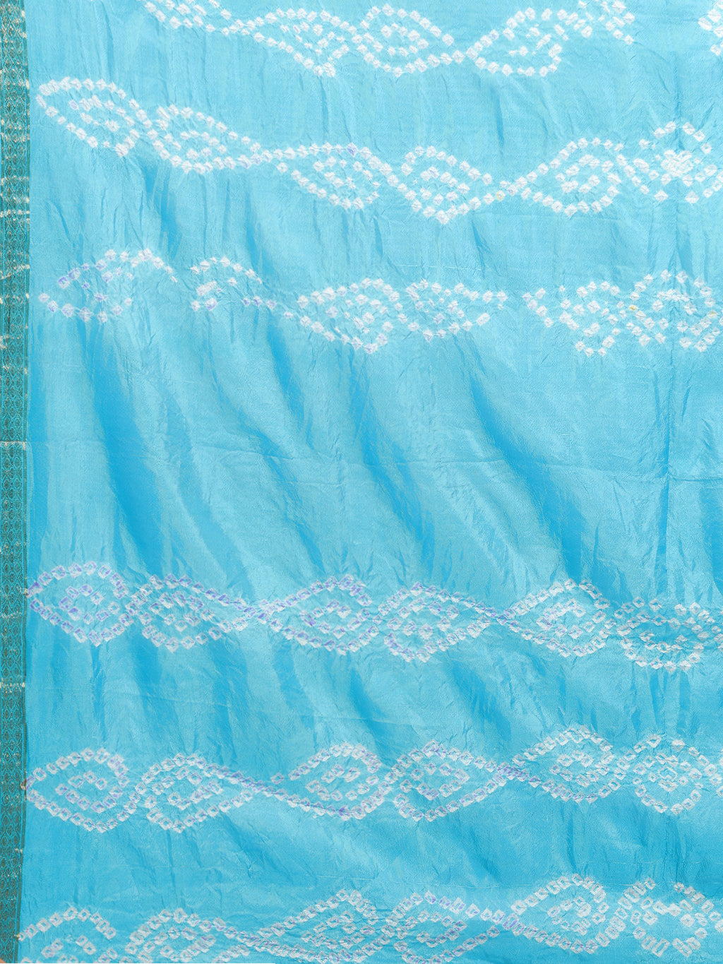 Blue Art Silk Hand Dyed Bandhani Saree