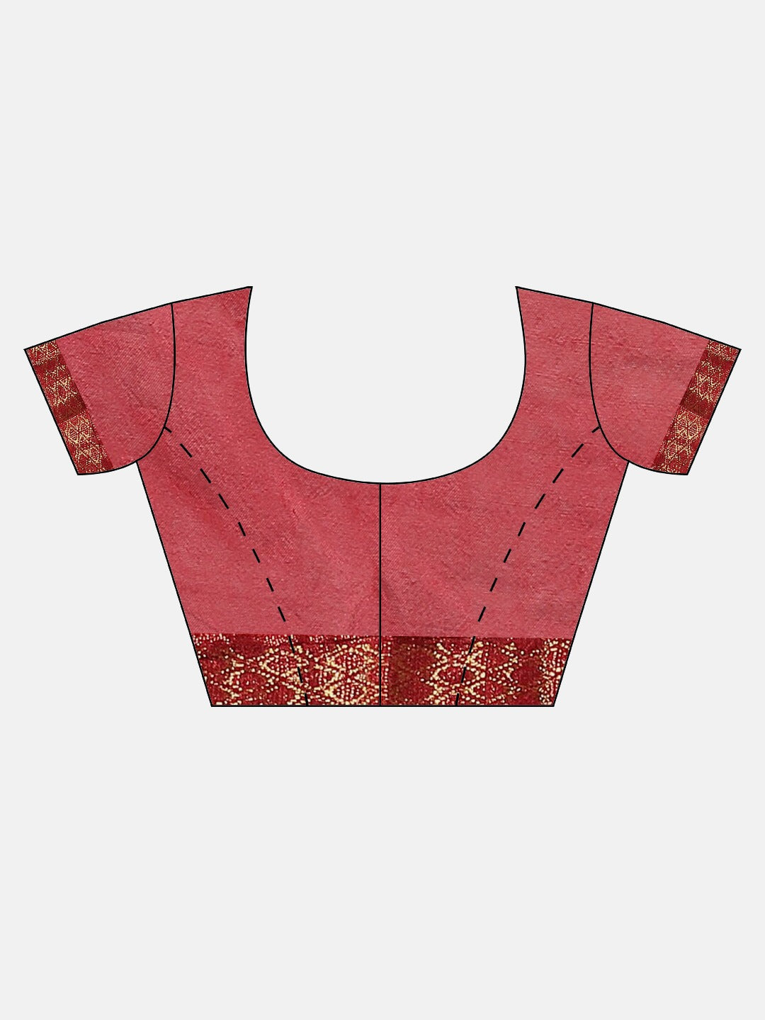 Maroon Bandhani Zari Work Art Silk Saree