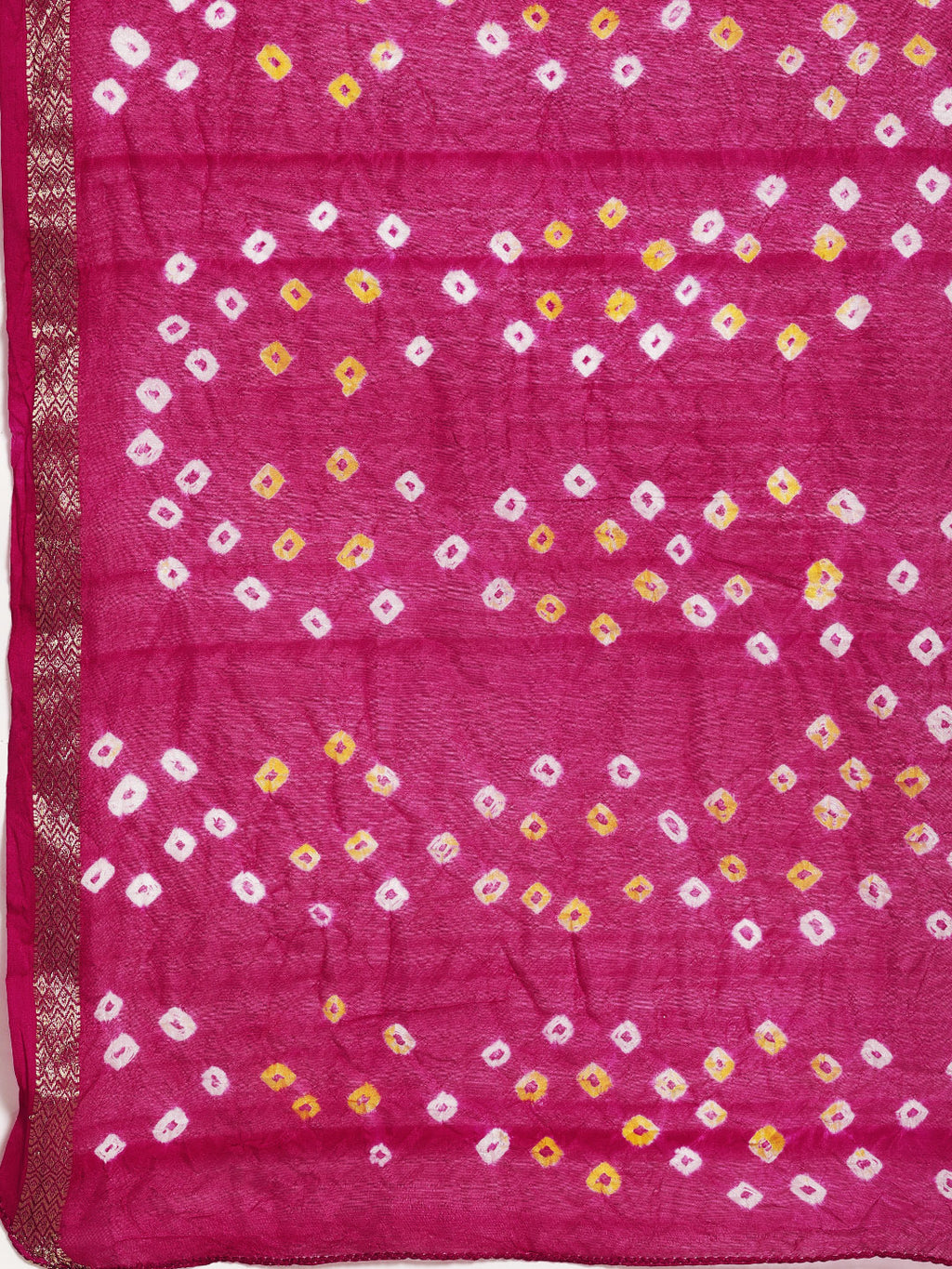 Pink Bandhani Art Silk Saree