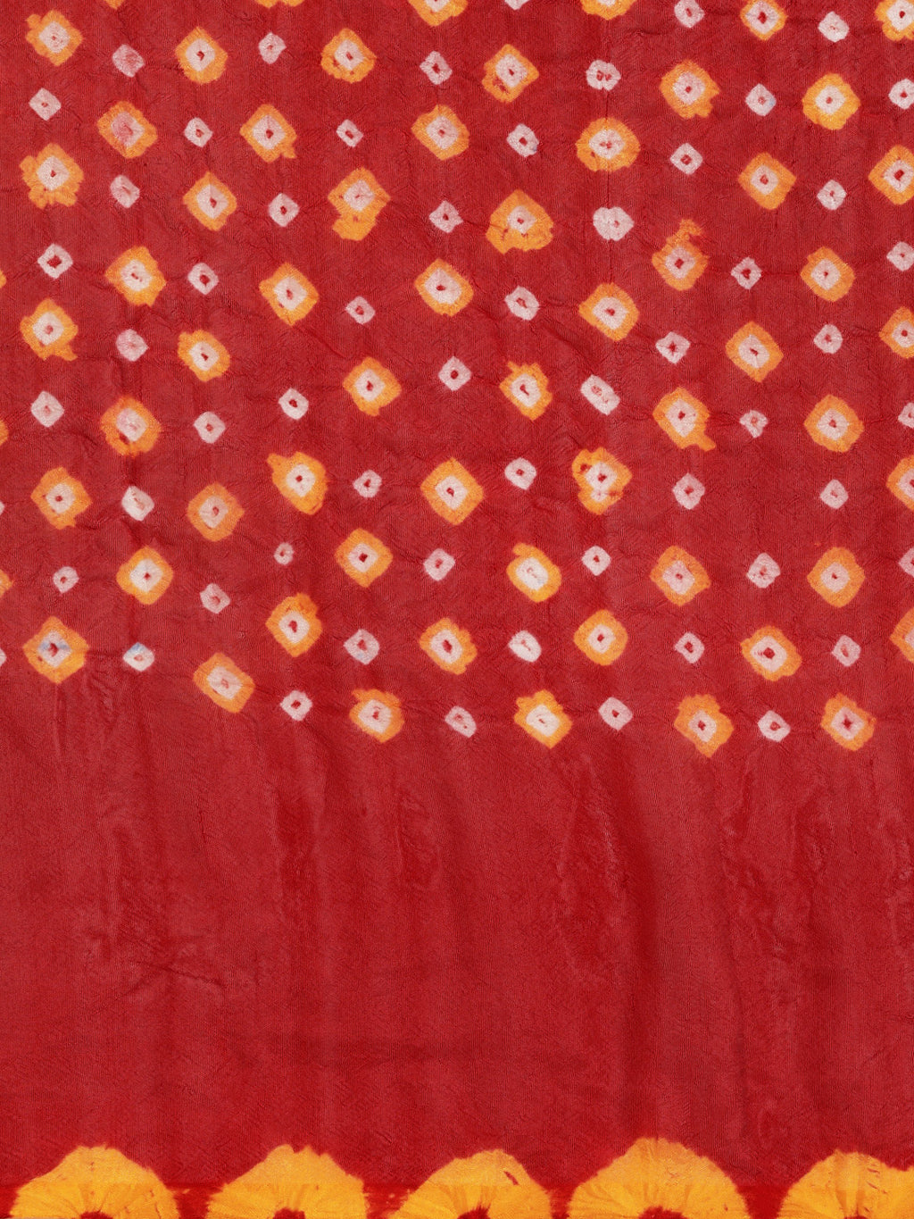 Red Tie And Dye Bandhani Art Silk Saree