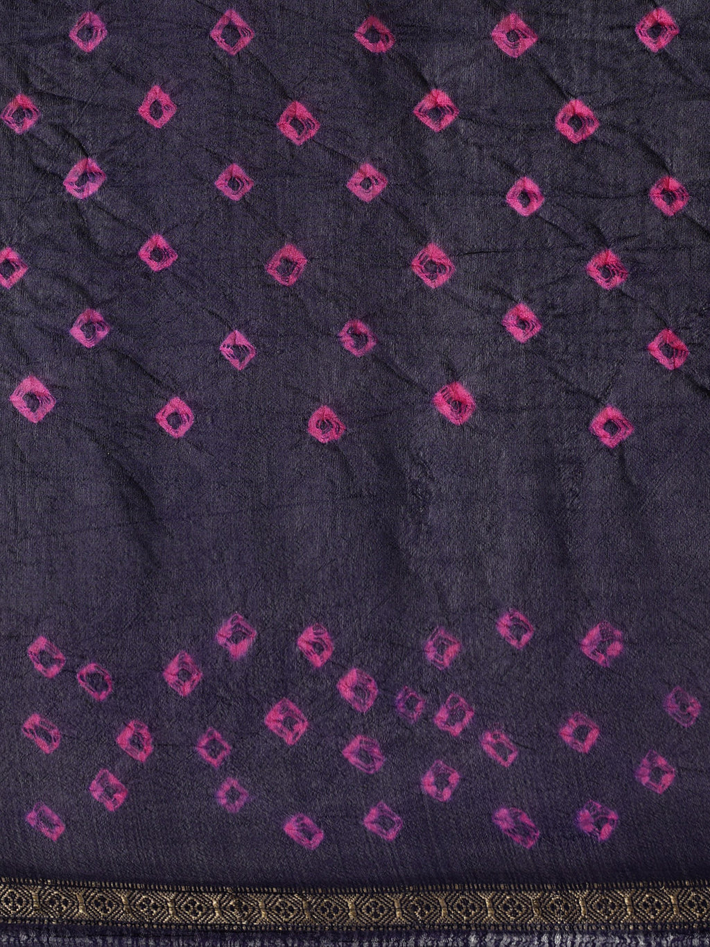 Navy Blue Hand Dyed Art Silk Saree
