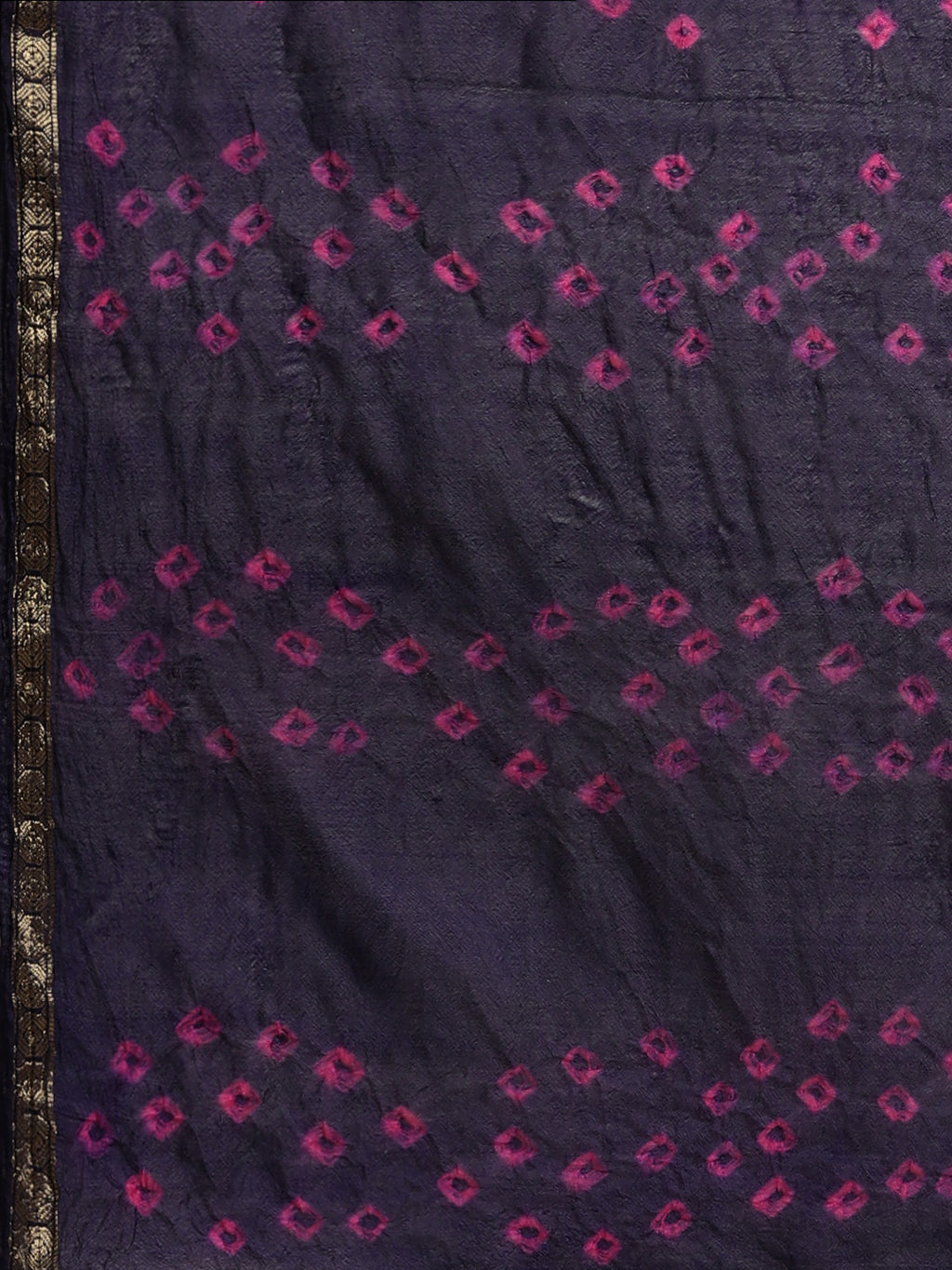 Navy Blue Hand Dyed Art Silk Saree