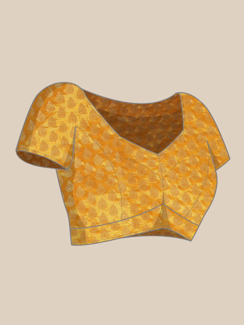 Blue Hand Dyed Yellow Bandhani Art Silk Saree