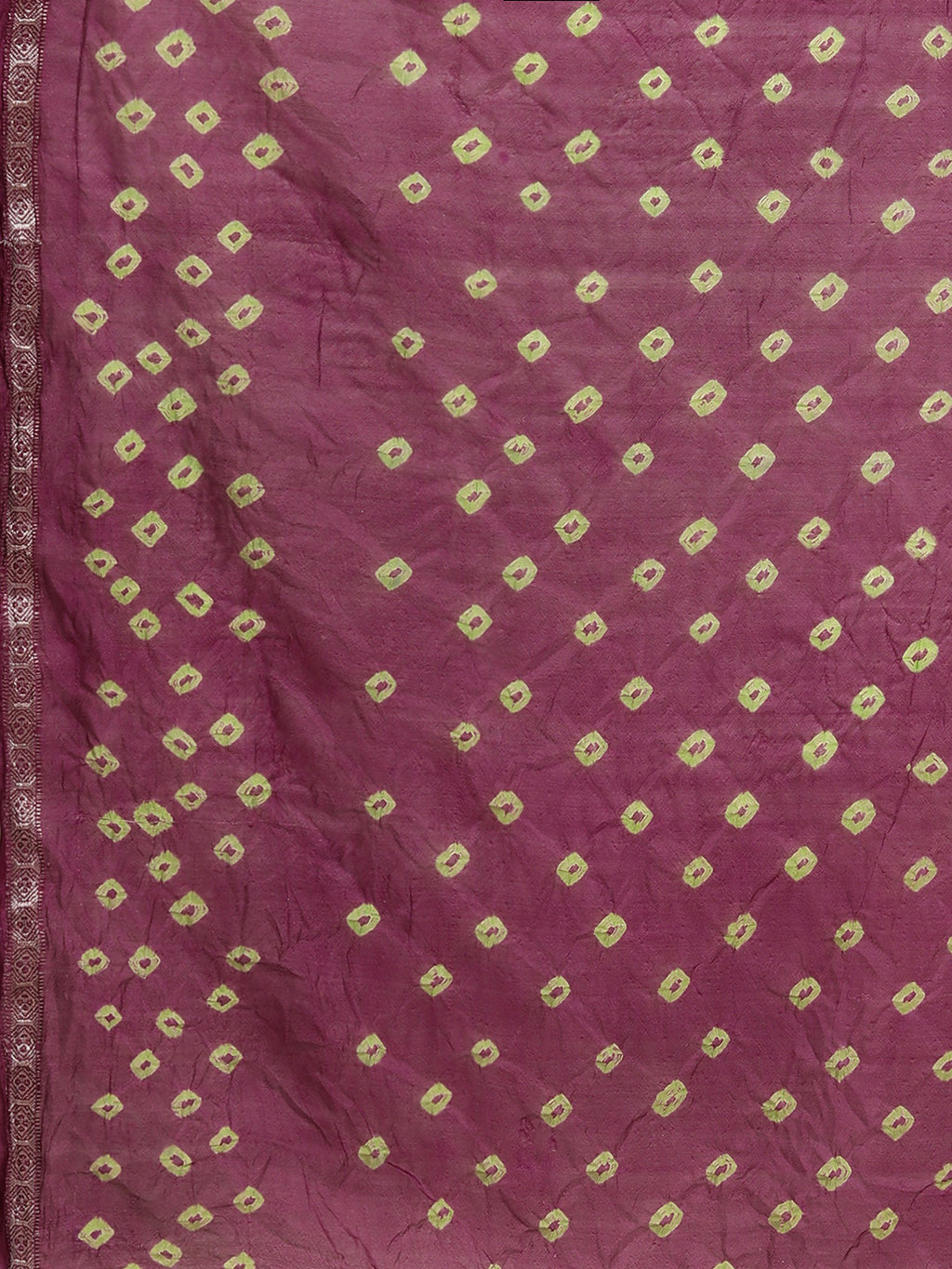 Maroon Hand Dyed Art Silk Saree