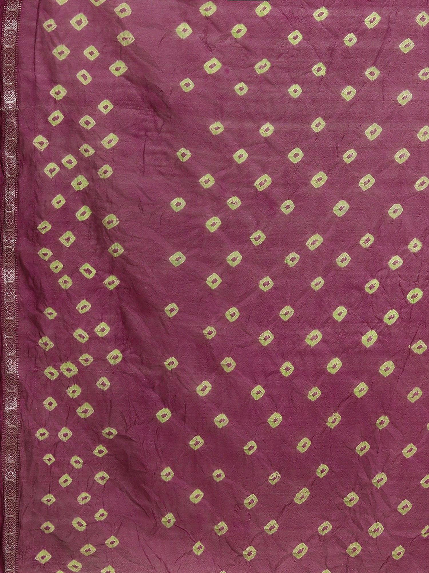Maroon Hand Dyed Art Silk Saree