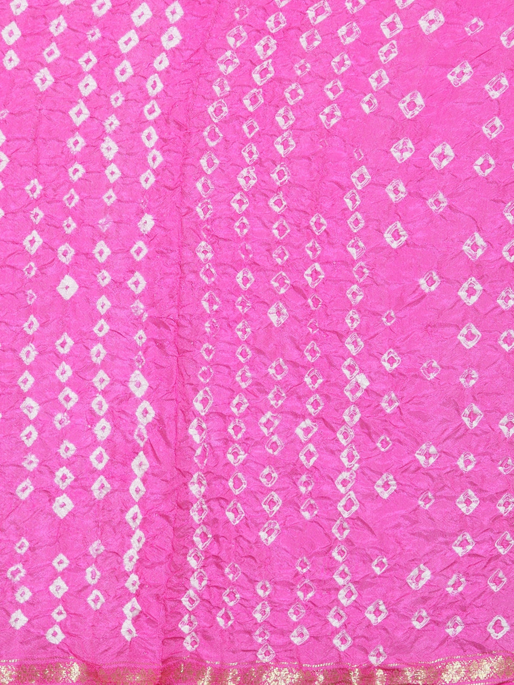 Pink & Red Art Silk Dyed Bandhani Sustainable Saree