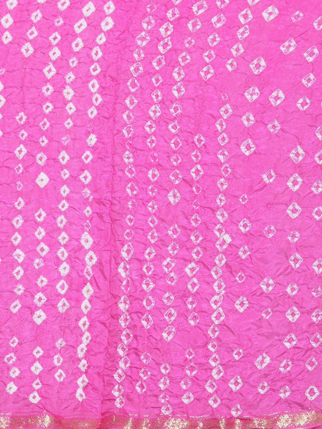 Pink & Red Art Silk Dyed Bandhani Sustainable Saree