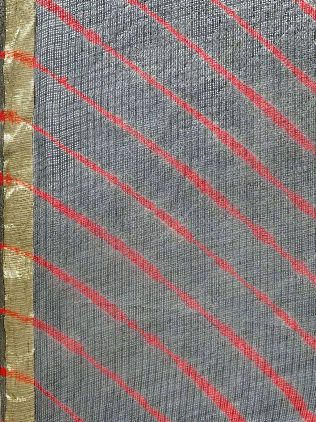 Grey Bandhani With Leheriya Kota Doria Saree