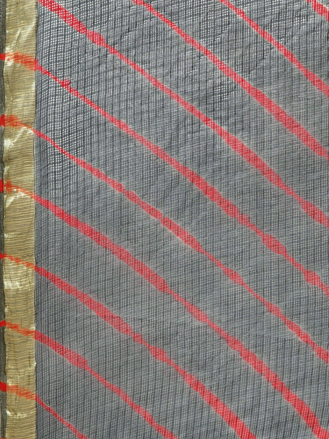 Grey Bandhani With Leheriya Kota Doria Saree