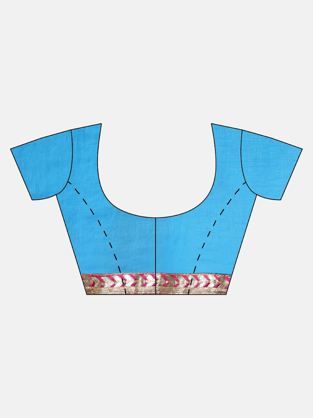 Bandhani Leheriya Embroidered Saree With Unstitched Blouse Piece
