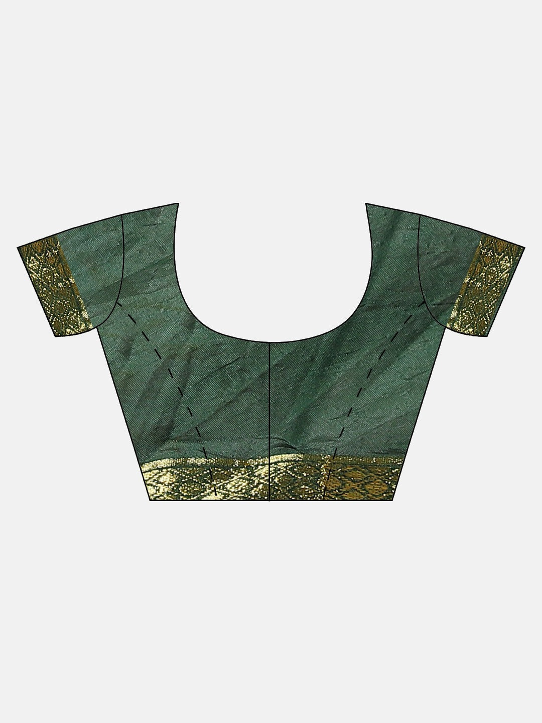 Green Hand Dyed Leheriya Printed Art Silk Saree