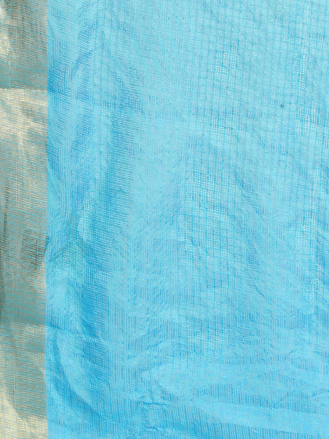 Blue Bandhani Printed Kota Doria Silk Saree