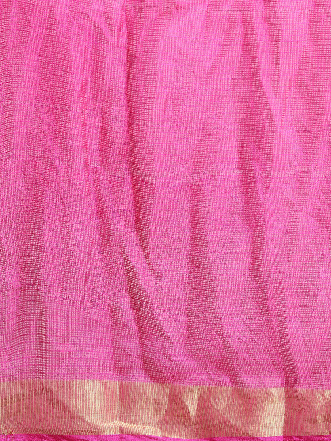 Pink & Blue Hand Dyed Kota Doria Silk Saree