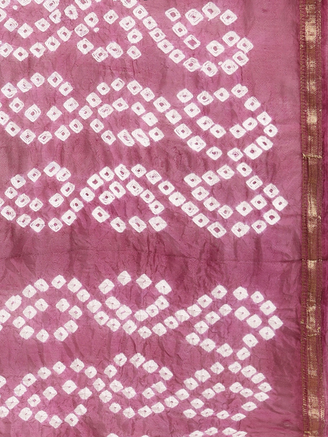 Maroon Bandhani Printed Art Silk Saree