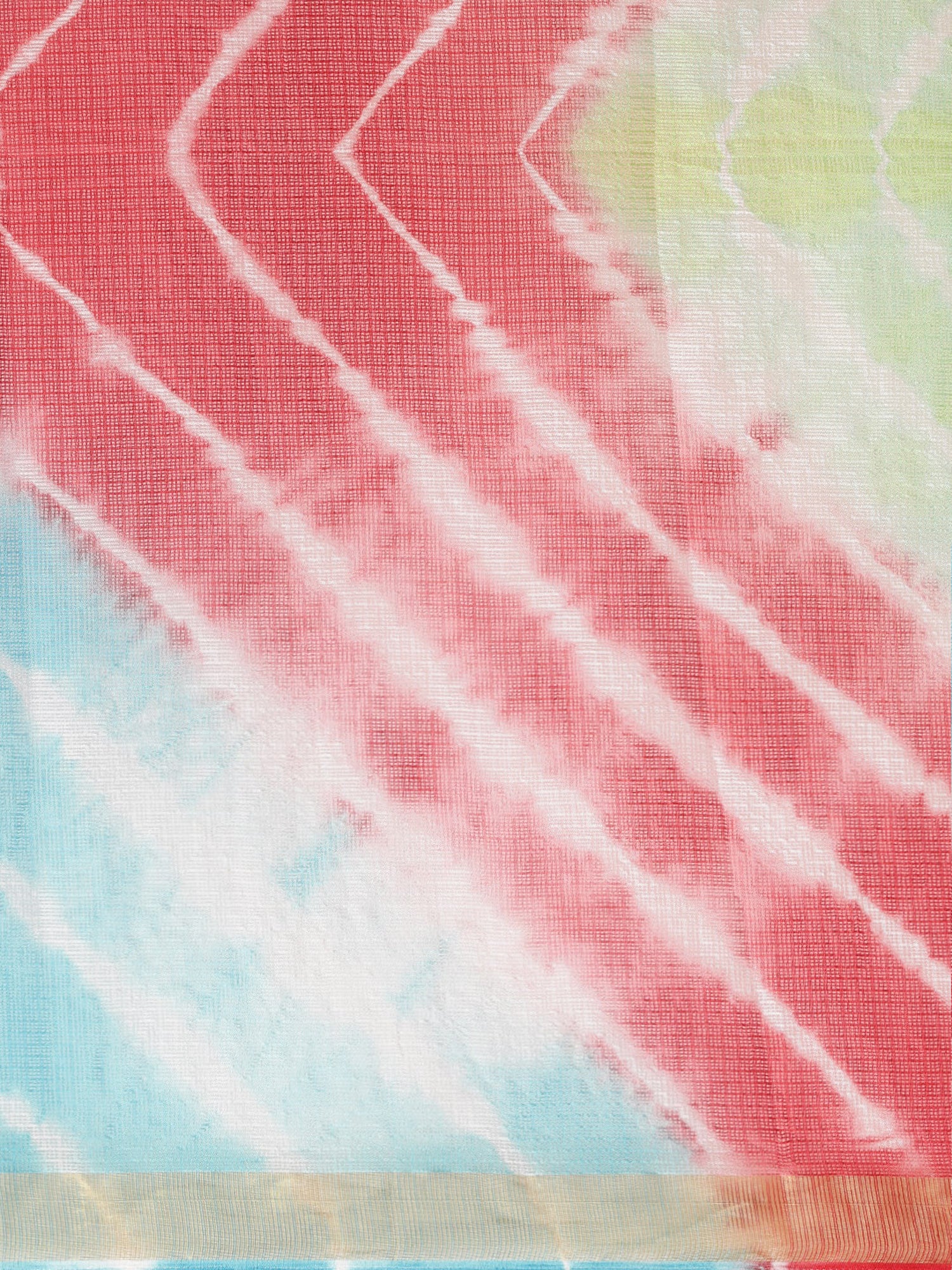 Multi Tie & Dye With Shibori Print Kota Doria Silk Saree