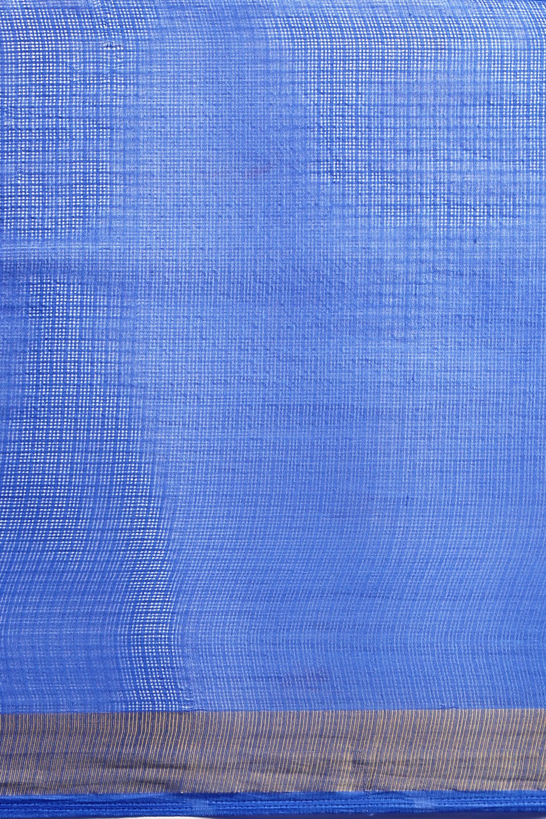 Blue Hand Dyed Leheriya Zari Border Kota Doria Silk Saree