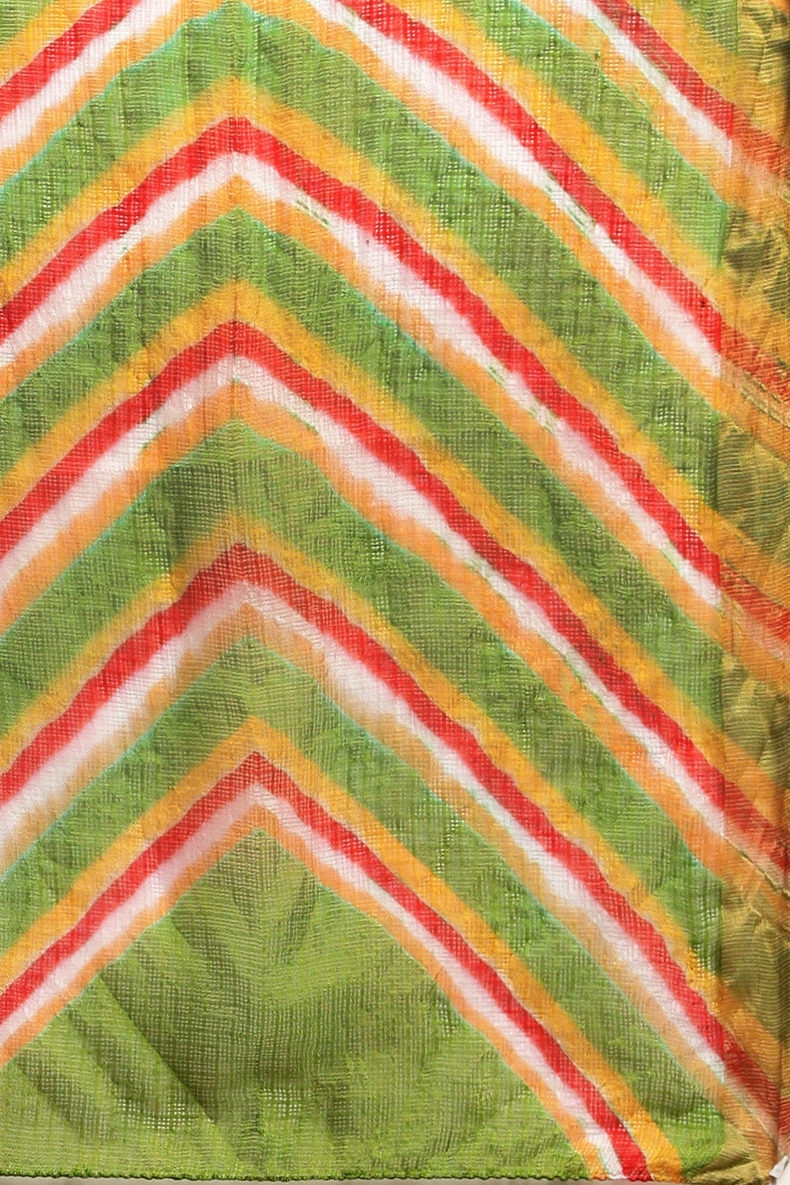 Shaded Hand Dyed Leheriya Zari Border Kota Doria Silk Saree