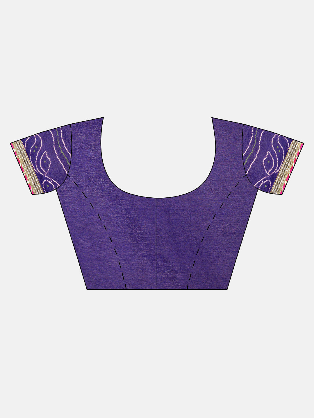 Purple Bandhani Poly Georgette Saree